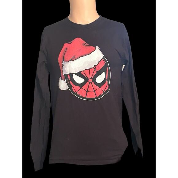 Deadpool Santa Hat Men’s Small Black T Shirt Marvel, Christmas Santa Cap - Picture 1 of 6